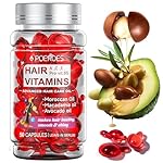 Hair Treatment Serum 50 Capsules Hair Vitamins A C E Pro B5 - Hair Serum for Frizzy and Damaged Hair - Hair Oil with Argan & Avocado Oil - Leave in Conditioner for Women & Men