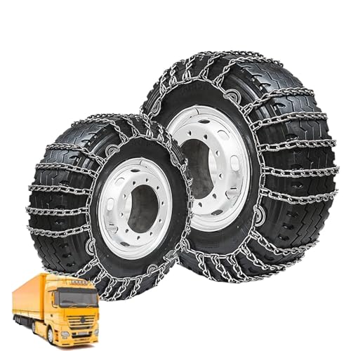 YAGOLD Set of 2 Tire Chains for Trucks 2pcs Snow Chains for Trucks Snow Chains for Car Tires Anti-Skid Thickening Tire Chains Winter Car Accessories No Jack Required 2pcs 7.00-16 2pcs 225/75R17.5