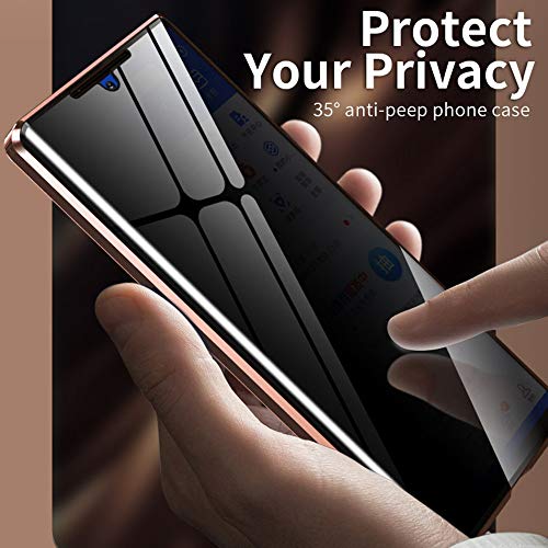 Galaxy Note 20 Ultra Case,Shinetop Privacy Anti-Peeping Magnetic Adsorption Case Metal Frame Front & Back Tempered Glass Flip Anti-Spy Cover Protective Case for Samsung Galaxy Note 20 Ultra (6.9 inch) by Shinetop - Image 3