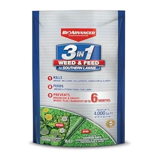 BioAdvanced 3-in-1 Weed and Feed for Southern Lawns, Granules, 20 lb, Outdoor Weed Killer, Lawn Fertilizer