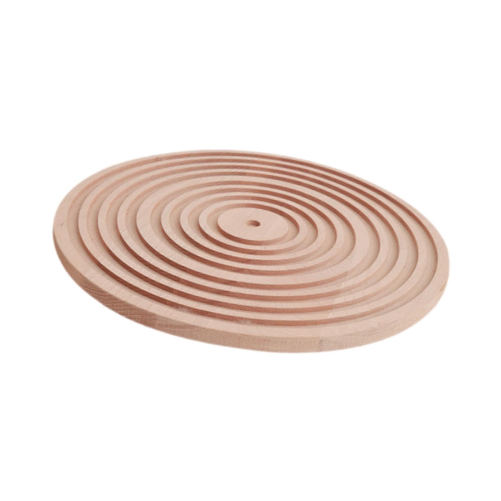 Dekoratives Rundtablett Holz Servierbrett Schneidebrett Boho Bauernhaus Wohnaccessoire Naturbelassenes Material für Servieren Kaffee Gebäck