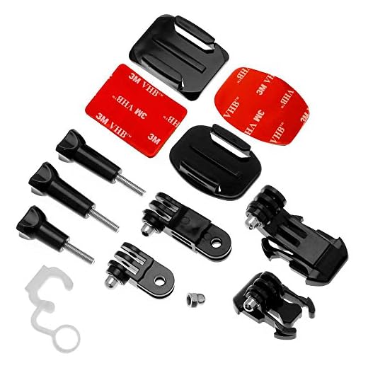 OcioDual Pegatina Soporte Casco Bici Moto Camara Accesorios para GoPr Hero 8 7 6 5 4 3 HD Black SJCAM 4000 Xiaomi Yi 4K Set Kit