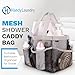 Handy Laundry Mesh Shower Caddy - 7 Pocket Portable Bathroom Organizer Tote for Travel, Gym & Dorm - Collapsible Small Shower Caddy Bag to Hold Toiletries & Essentials (Black)