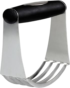 Pastry Cutter Stainless Steel, Kitchen Professional Baking Dough Blender with Heavy Duty Blades & Soft Rubber Grip