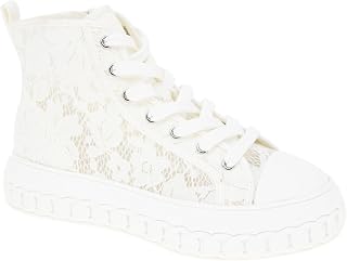 Women's Renda High Top Allover White lace Sneaker