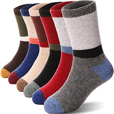 ANTSANG Kids Wool Hiking Socks 6 Pairs Cover