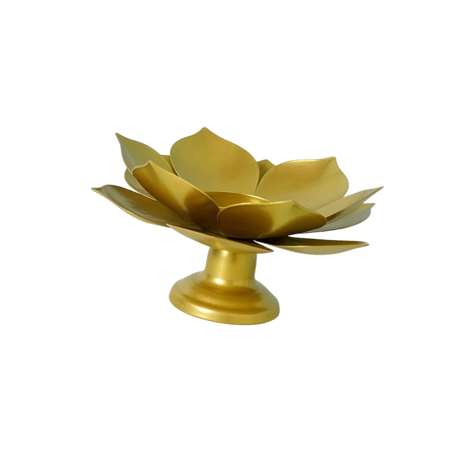 Jazuaiao Decorative Iron Candlestick Stand with Lotuses Flower Holder for Dining Tables and Event Lotuses Flower Tealight Holder