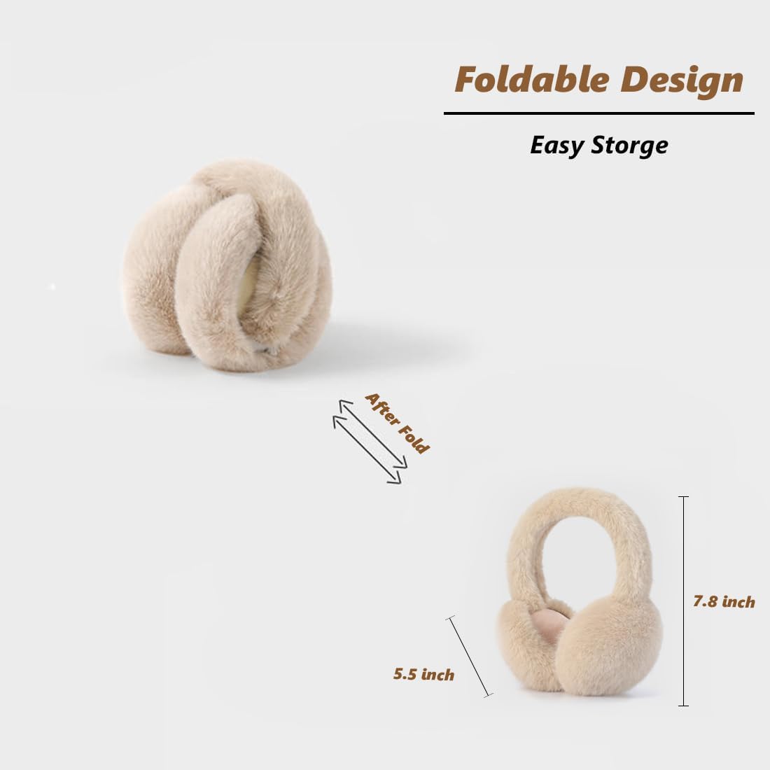 Winter Ear muffs Warm Ear Cover Cute Foldable Outdoor Ear Warmers For Women and Men Unisex