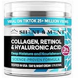 SHENT & MENT Crema Facial Retinol 3% Máxima Potencia Antiarrugas Antiedad Día Noche Lifting Facial Colágeno Ácido Hialurónico Cara Cuello Escote Antimanchas Hombre Mujer Sin Parabenos Siliconas