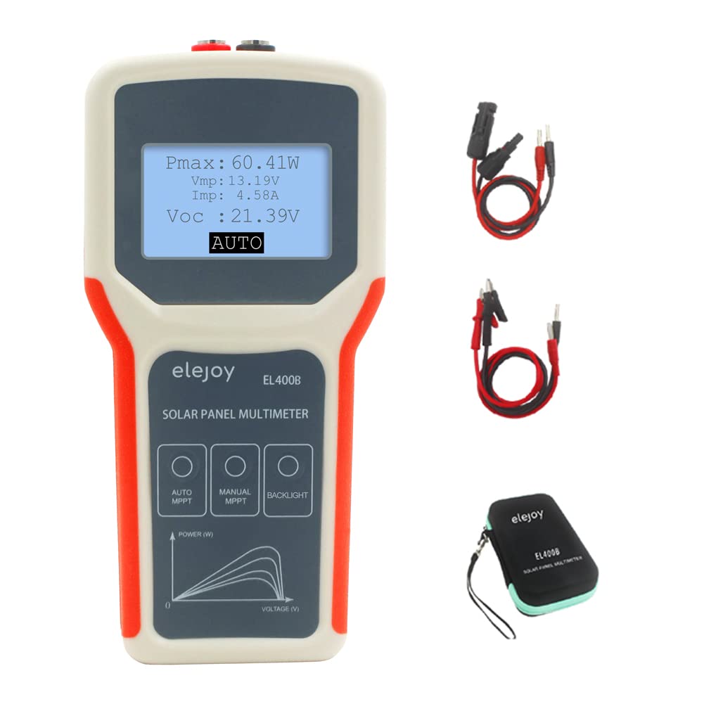 Multimètre automatique pour panneau photovoltaïque portable avec grand écran rétroéclairé LCD