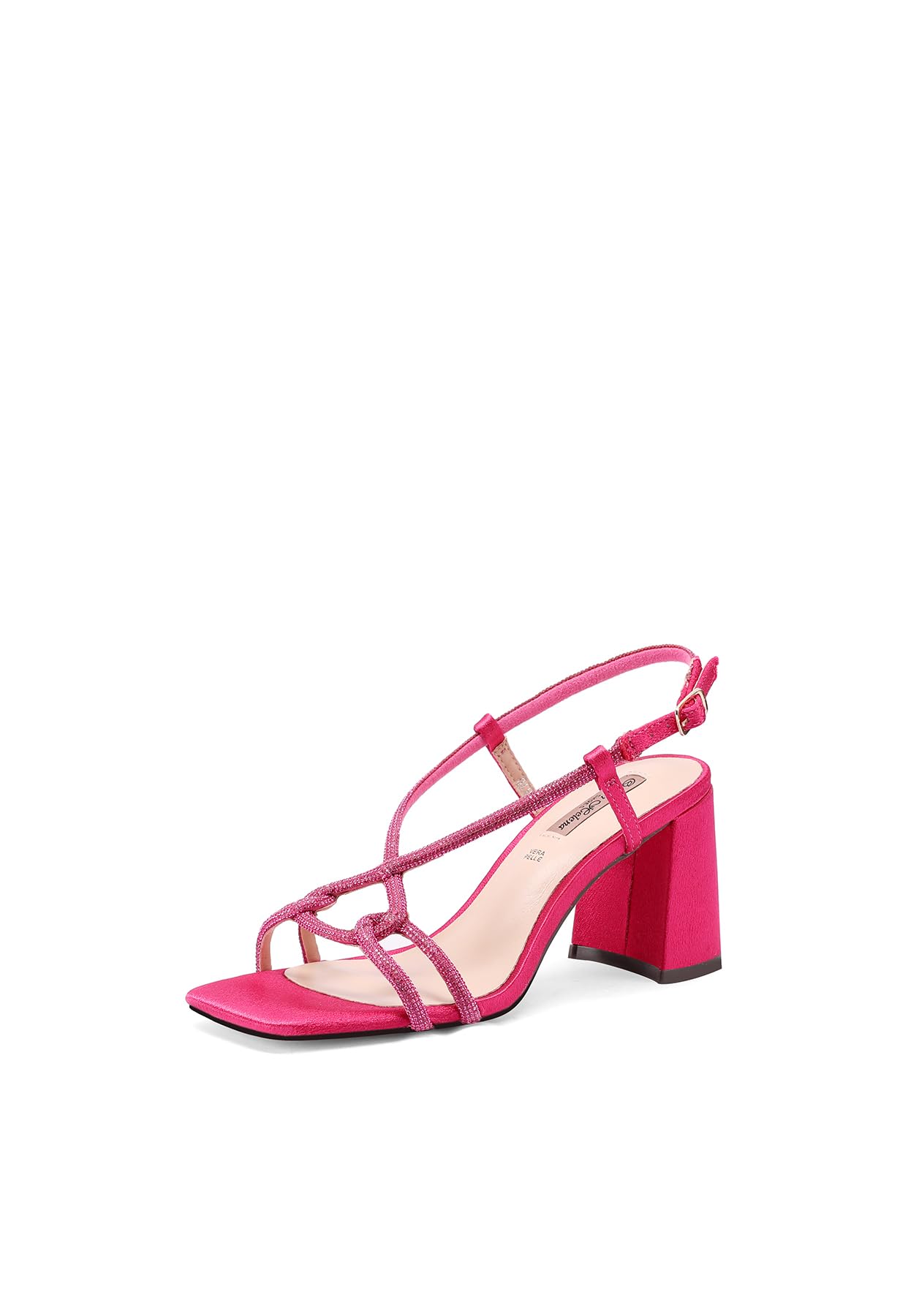 QUEEN HELENA Sandali Eleganti con Strass con Tacco Largo Donna S2870