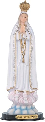 ICE ARMOR Estatua de Nuestra Señora de Fátima de 12 pulgadas de alto, Nuestra Señora del Santo Rosario de Fátima, Figura religiosa