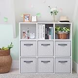STORAGEIDEAS Storage Cubes, 11 Inch Cube Storage Bins, Set of 6, Fabric Foldable Storage Bins with Handles, Closet Storage Organizer Bins, Cubby...