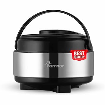 Pamsor Casserole for Roti - Insulated Serving Food casserole stainless steel | Hot Pot chapati Box | hot Box Container case | Kitchen Hotpot hot case | hot case for roti | hot Boxes for Kitchen (3500, Steel)