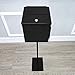 FixtureDisplays® Black Metal Donation Box Floor Stand Lobby Foyer Tithes & Offering Suggestion Collection Ballot Box 11065+10918-BLACK-NF
