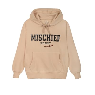 Nap Chief Unisex Baby Regular Fit Mischief University Hoodie - (NC1141M_Light Brown_18-24 Months)