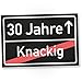 Produktbild DankeDir! 30 Jahre (Knackig) Kunststoff Schild - Ortssschild, Geschenk 30. Geburtstag Bester Freund/Freundin, Geschenkidee Geburtstagsgeschenk 30ten Geschenk 30er Geburtstagsparty