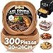 300 Piezas Papel Freidora de Aire 5-8L, 20-24CM Papel Air Fryer Cuadrado, Desechable Antiadherente para Horno Microondas, Perfecto para COSORI Cecotec 5,5 6L