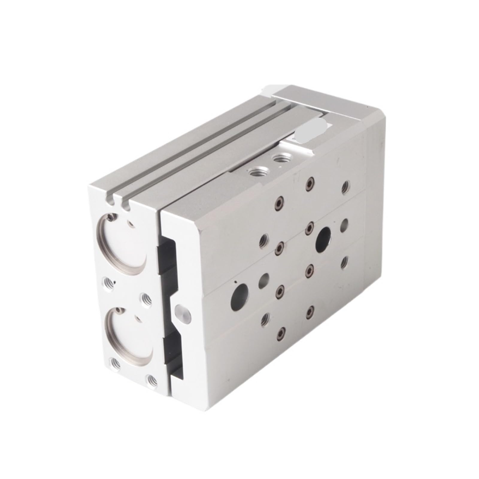 Cylindre HLQ20X50S avec sa glissière de précision HLQ20 pour guidage pneumatique