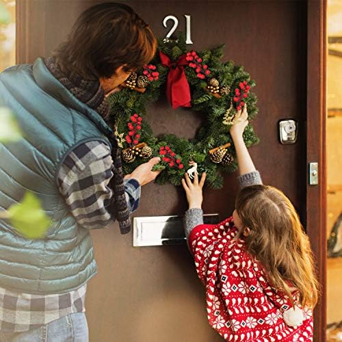 LOKIPA Christmas Red Berry Stems,20packs Artificial Xmas Berry Stem Picks for Christmas Decoration
