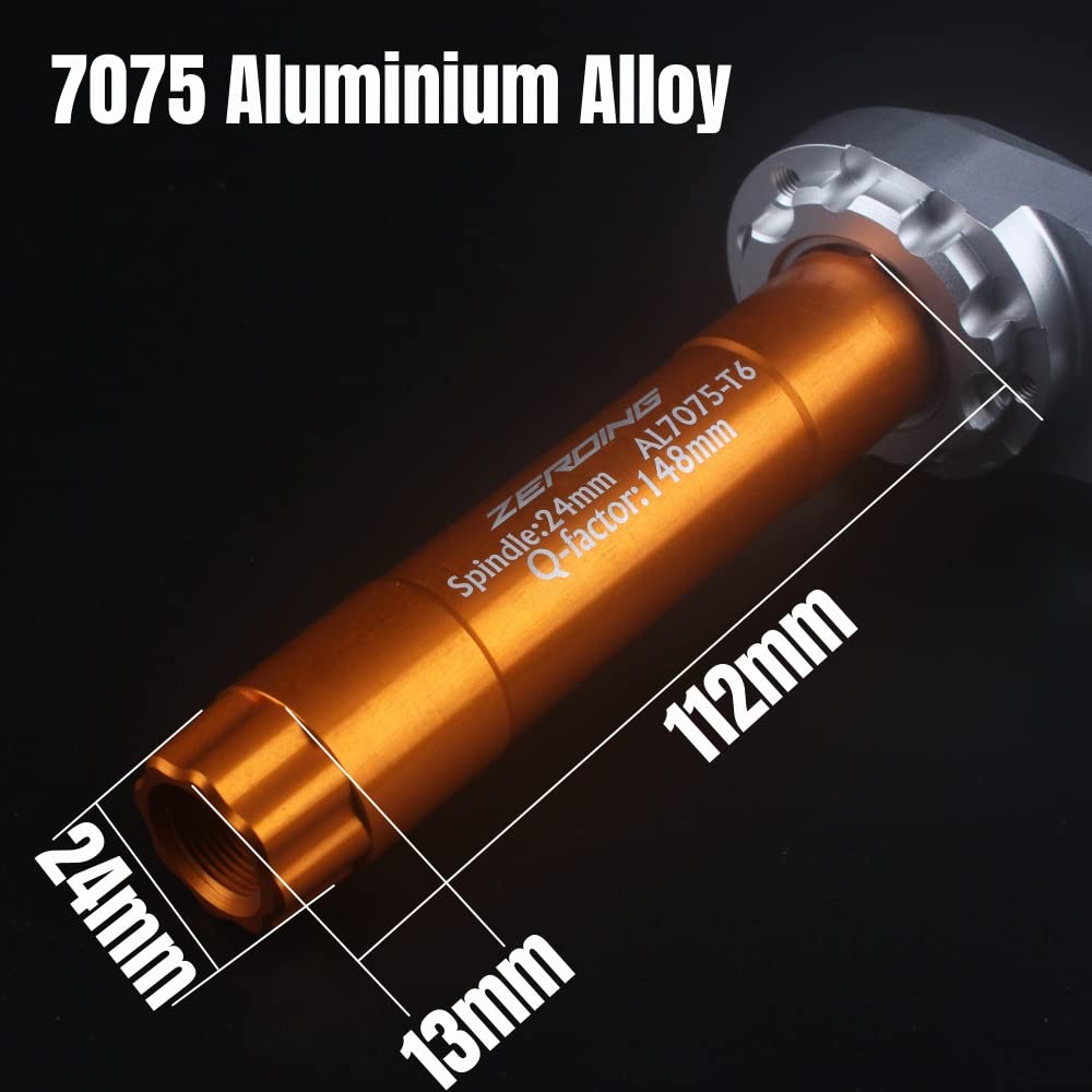 Zestaw korby rowerowej, zestaw korbowy do roweru wyścigowego, 40/42/44/46/48T, stop aluminium, okrągła pojedyncza tarcza łańcuchowa, zestaw korbowy, 175 mm, GXP, wydrążony, zintegrowany zestaw korbowy