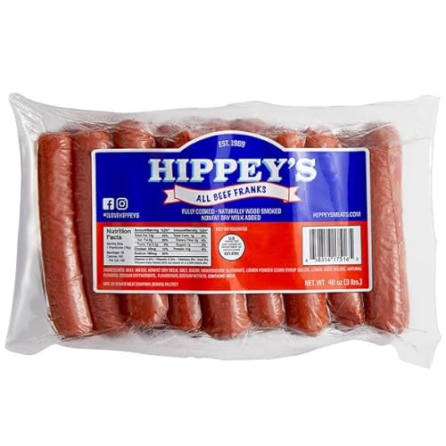 Hippey's Beef Franks. 3 lb.