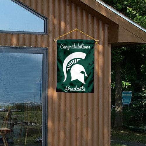 Michigan State Spartans Graduation Gift Banner Flag