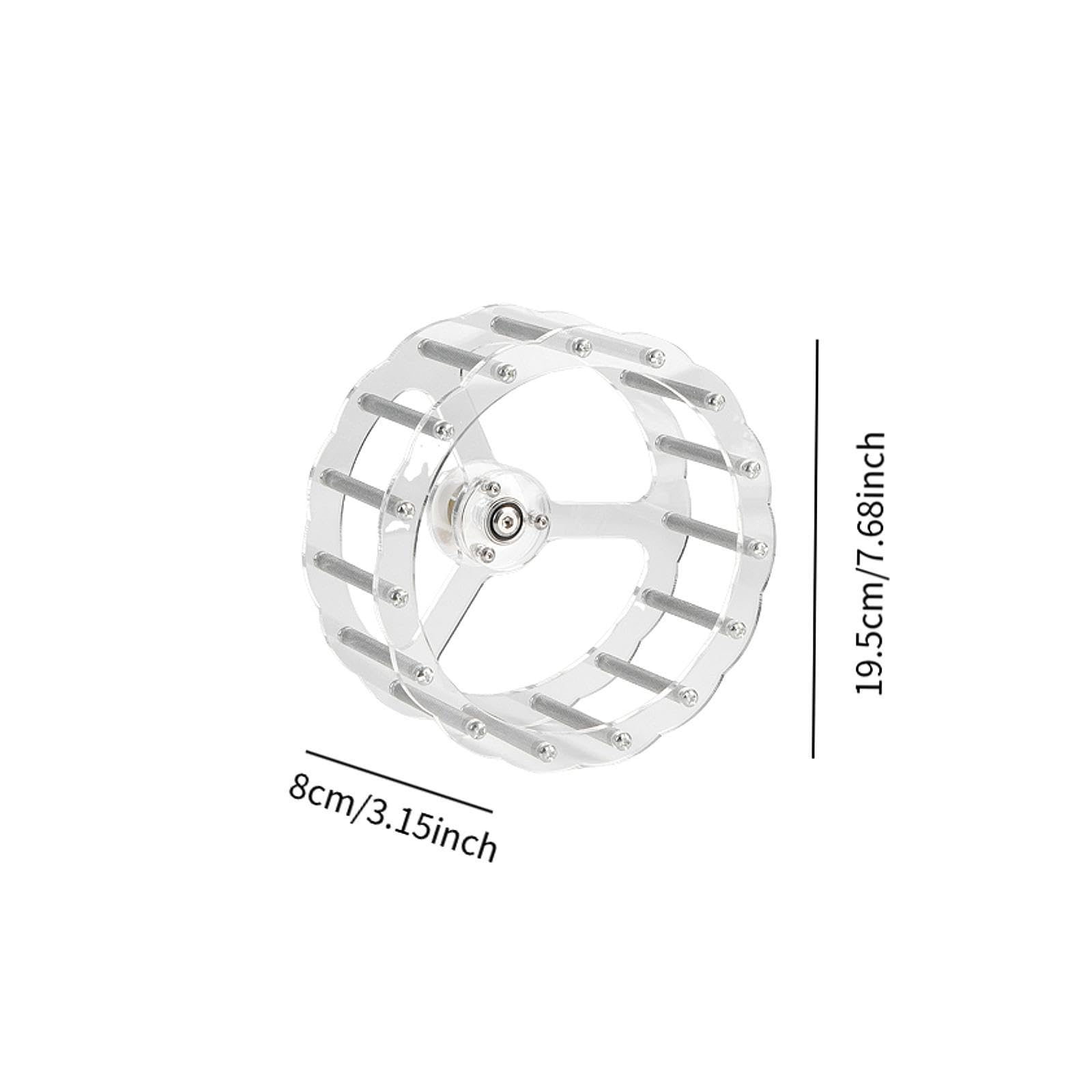 Accessorio per L'esercizio degli Uccelli, Giocattolo con Ruota Silenziosa per Parrocchetti E Tartarughe, Bastoncino di Metallo, 19.5 Cm di Diametro