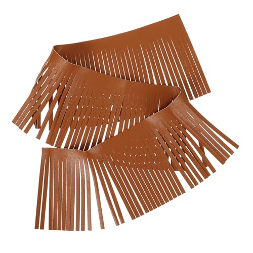 Milisten Garniture à Pompons et Franges en Polyuréthane Camel 10Cm X 5Mm pour Costumes de Scène Latine et Fêtes de Danse Femmes