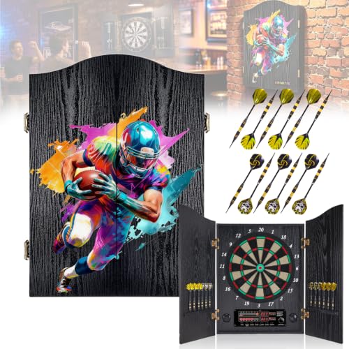 Electronic Dart Board, Football Wooddoor, Decorative Dart Boards for Adults by Yirinatek - Used condition - US$170.49