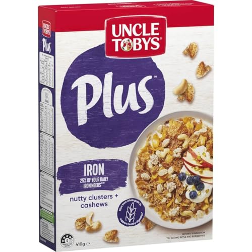 Uncle Tobys Plus Iron Cashews and Nutty Clusters Breakfast Cereal 410 g