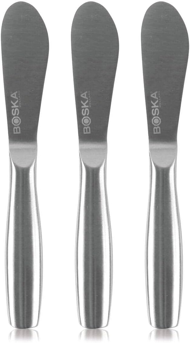 BOSKA Mini Spreading 3 Knife Set - Copenhagen Stainless Steel Multi-purpose Spreading Knives - Used for Cheese, Butter, Jam, Pastry, and Other Kitchen Daily Spreader Knife - 3 Pieces