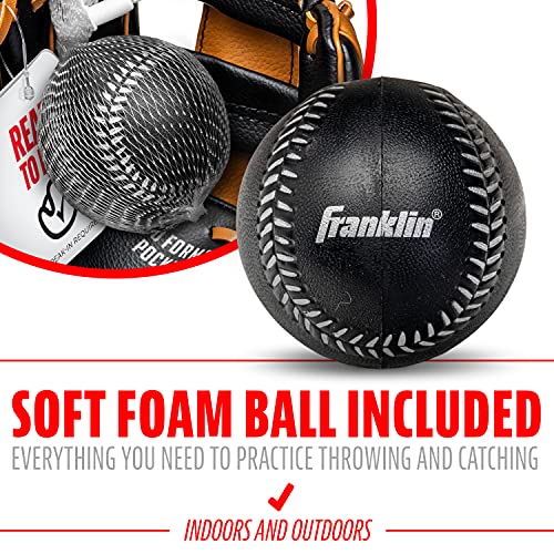 Franklin Sports 4809TBSL Kids Baseball Gloves - Rtp Youth Teeball Glove + Ball Set Boys Girls Mitt Toddlers Left Hand Throw 9.5 Inch Tan thumb #4