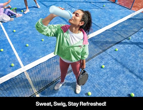 POWCAN 26 oz Insulated Water Bottle with 2-in-1 Straw and Spout Lid, Keep Cold 24H, Leak-Proof, Fits in Car Cup Holder, Stainless Steel Water Bottle for Sports, Travel, Gym, and School (Obsidian) by POWCAN - Used condition - Image 7