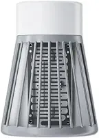 Repelente Eletrônico de Tomada 220v com Lâmpada UV Silenciosa Mata Mosquitos e Insetos para Ambientes Internos, Sem Químicos (Cinza)