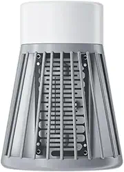 Repelente Eletrônico de Tomada 220v com Lâmpada UV Silenciosa Mata Mosquitos e Insetos para Ambientes Internos, Sem Químicos (Cinza)