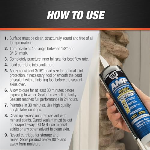 Dap 18362 Crystal Clear DAP 3.0 Window, Door, Trim & Siding Sealant6 miniatura 4