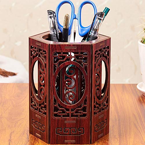 LXRZLS Portapenne Ufficio Creativo in Legno