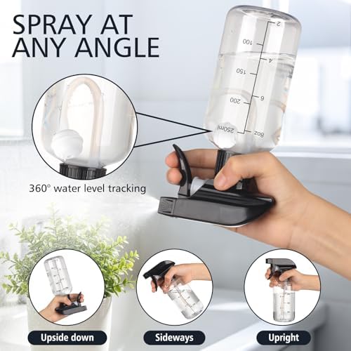 360° Spray Bottles 2 Pack 17oz Plastic Water Sprayer Small Squirt Bottle - 5