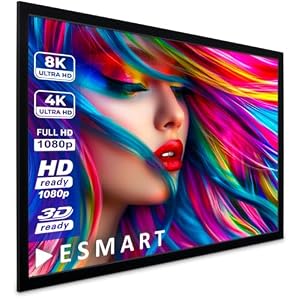ESMART Professional MIRALE Rahmen-Leinwand [Größenauswahl] 332 x 187 cm (150") 16:9 | Heimkino Beamer Projektionsleinwand Rahmen Leinwand LCD LED