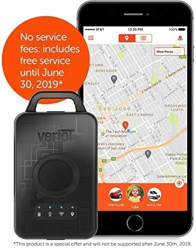 Veriot Venture Smart GPS Tracking Device. PRE-PAID, NO ADDITIONAL FEES! Full coverage and tracking through June 2019. Best Kids, Valuables, Fleets. AT&T 3G. (1 Pack)