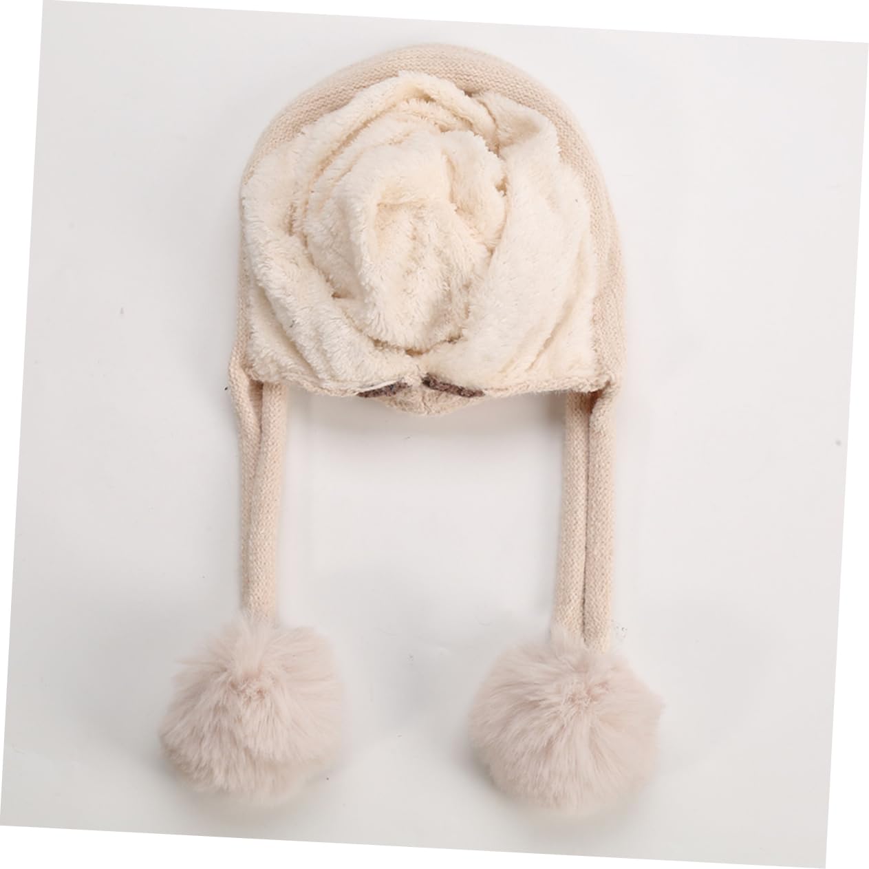 GALPADA 3pezzi Cappello Invernale Donna Lana Con Pompon Berretto Caldo e Morbido Per Sci e Attività All Aperto Beige Per Adulti e Ragazze
