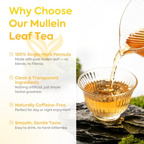 QualiLife Mullein Leaf Herbal Tea Bags for Lungs – 50 Tea Bags - Image 4