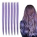 Produktbild Creamily 20 Zoll Clip in Haarverlängerung Straight Light Purple Party Highlights Synthetische Haarverlängerung (6 Stück/Packung)
