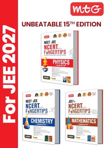Image of MTG NCERT at your FINGERTIPS Physics, Chemistry & Mathematics For JEE Exam 2026-2027 (Set of 3 Books) | NCERT Exam Scorer, Concept Priority Tracker, ... | 15th Edition (Based on JEE Pattern)