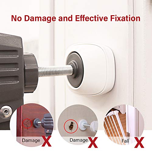Eudemon Safety Baby Gate Wall Protector Wall Saver For Pressure Mounted Gate Protect Walls/Baseboard/Stairs/Door Frame/Doorways Work On Pet & Dog Gates Easy To Install (White, 4 Pack) #TOP7