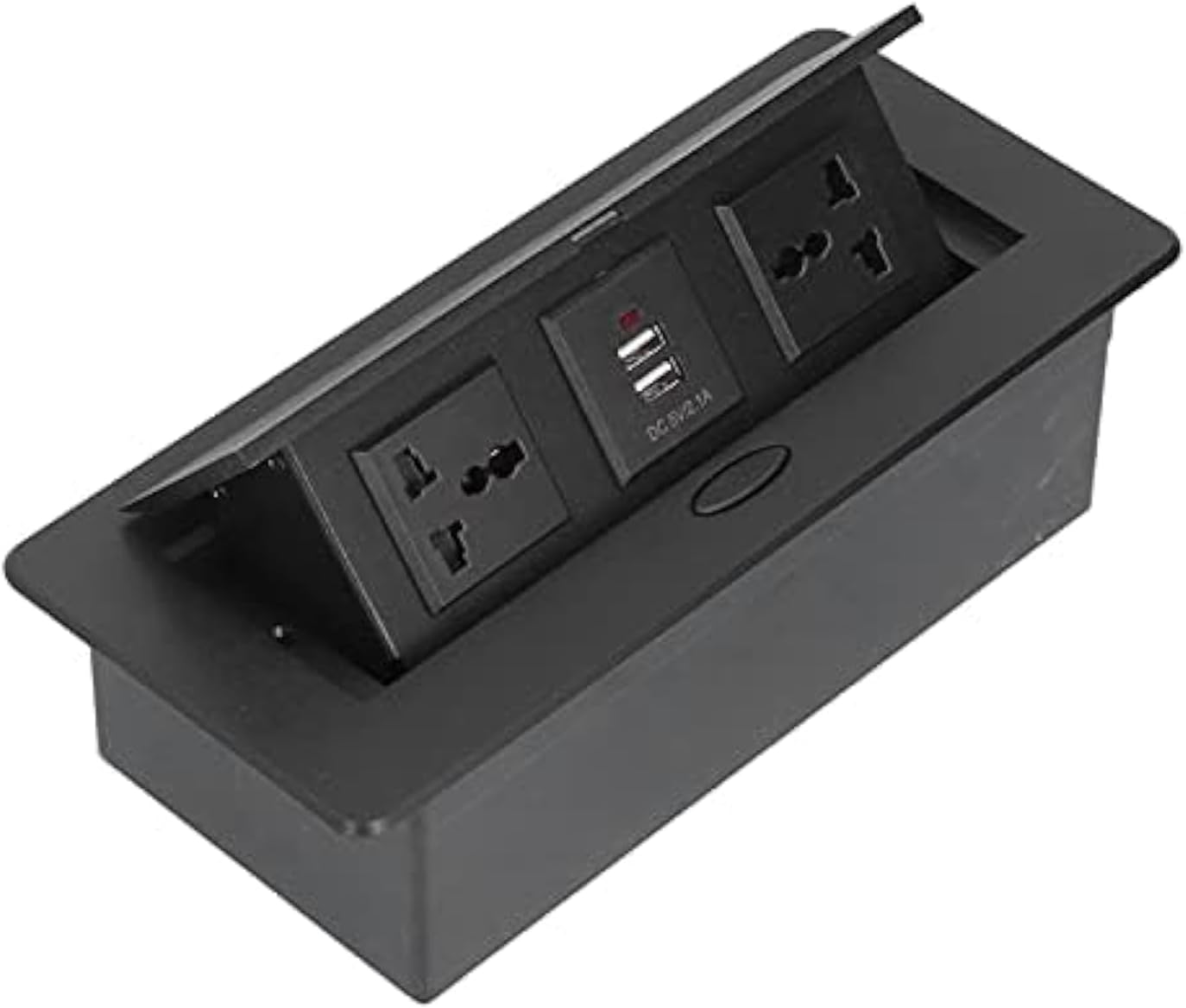 Up Socket, Hidden Table Up Outlet, Power Strip Hub Connection Box with 2 Outlets & 2 USB Charging Ports, for Home/Office Desktop/Factory, and Convenient