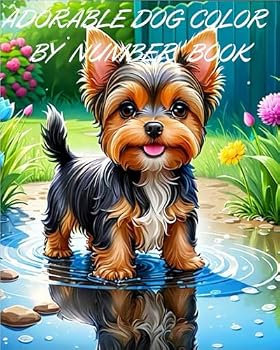 Paperback ADORABLE DOG COLOR BY NUMBER BOOK