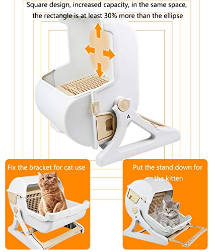 Litière pour chat semi-automatique propre jumbo pour animaux
