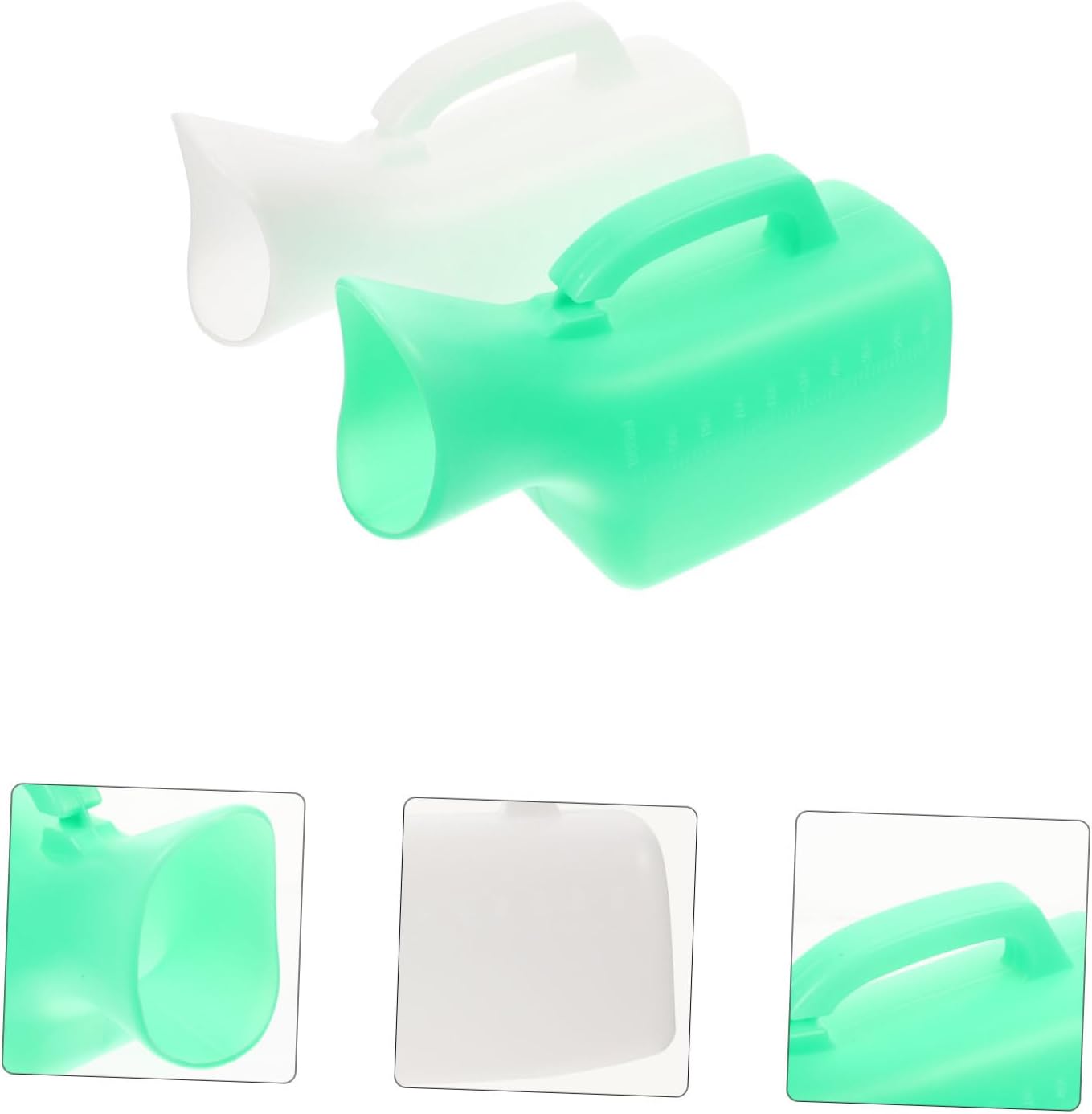 2pcs Portable Female Urinal Bottle Pee Container for Travel Outdoor Use Hospital Easy to Clean Sturdy Design for Bedridden Patients Women The Go